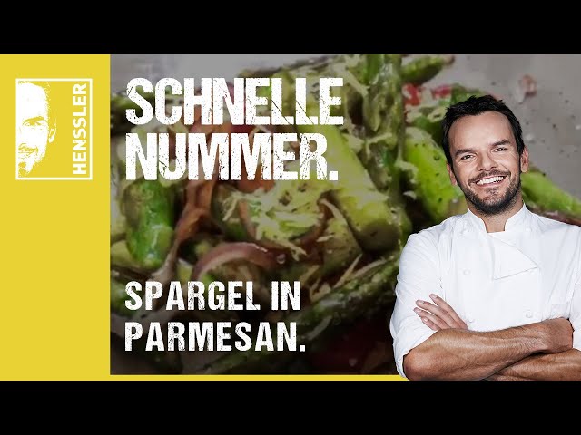 Schnelles Spargel-Rezept gratiniert in Parmesan von Steffen Henssler