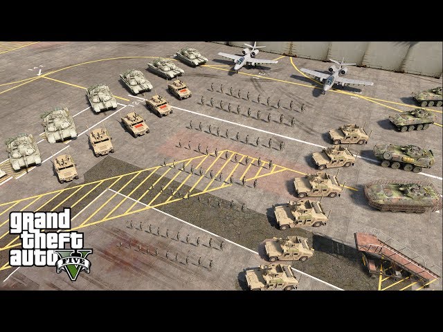 GTA 5 - EPIC WW3 Defending Fort Zancudo! Military ARMY Patrol Episode #88 SAVING SAN ANDREAS Part 1