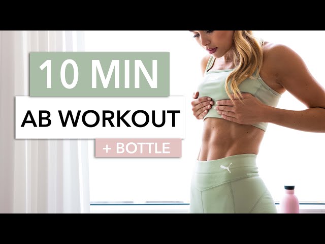 10 MIN AB WORKOUT + BOTTLE / or a small weight, extra resistance & special exercises I Pamela Reif