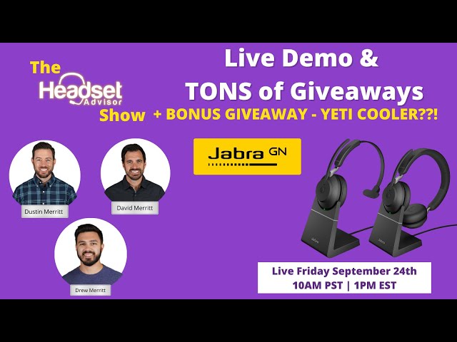 Jabra Evolve2 65 HUGE GIVEAWAY - Wireless Bluetooth Headset for Excellent Sound Quality