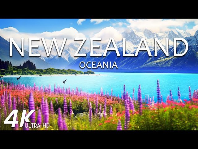 FLYING OVER NEW ZEALAND (4K UHD) - Soothing Music With Wonderful Nature Videos For Relaxation