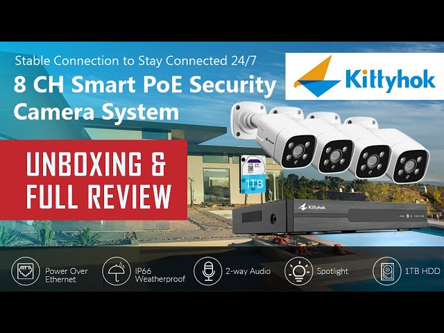 Kittyhok 8CH 2K POE CCTV Camera System Unboxing Setup & Review