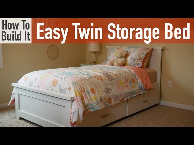 How to build an Easy Twin Bed with Storage