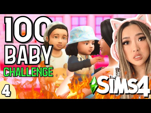 Builder Attempts to Raise 4 TODDLERS in The 100 Baby Challenge: Sims 4 Let's Play | Part 4