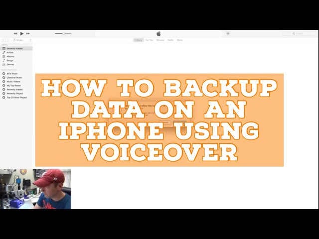 How to Backup Data on an iPhone without Touch using Voiceover to Trust Computer