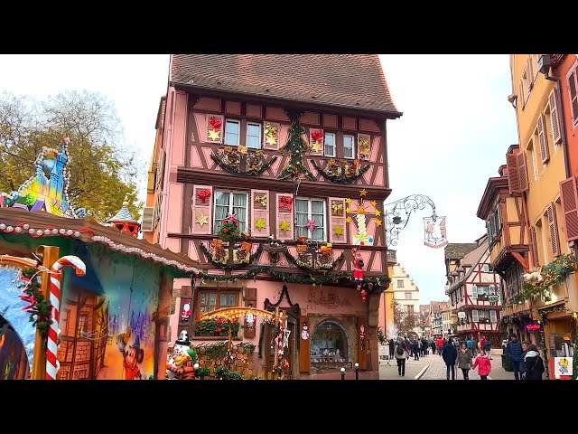 [4K ]🇫🇷 Colmar, France: Magical Christmas Town🎄⭐Fairy-tale Christmas market in Alsace🎅  Dec. 2022