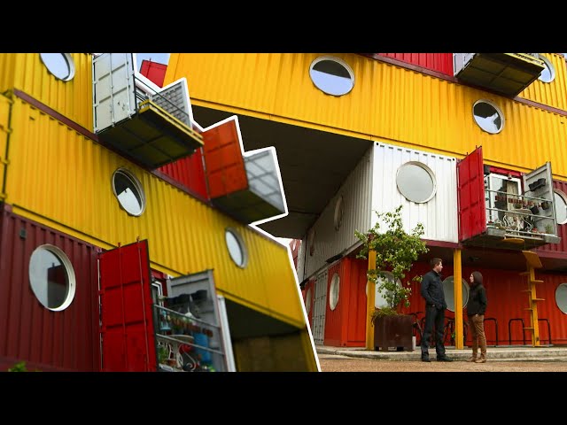 George Clarke Visits an Apartment Complex Made Out of Shipping Containers! |  Amazing Spaces