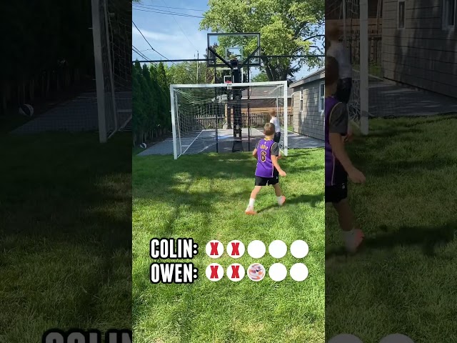 Colin vs Owen Soccer Shoot-Out!