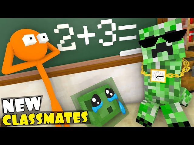 Monster School : NEW CLASSMATES STICKMAN CHALLENGE NEW EPISODE - Minecraft Animation