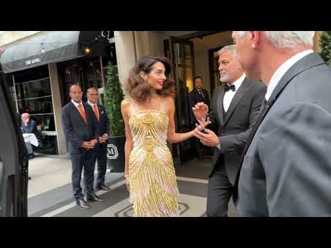 George Clooney and Amal Clooney are glamorous in NYC! #georgeclooney #amalclooney #albieawards