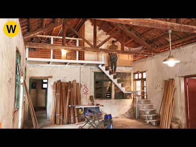 The guy renovates the old house, builds the stairs and the beautiful wooden attic Mr Wu