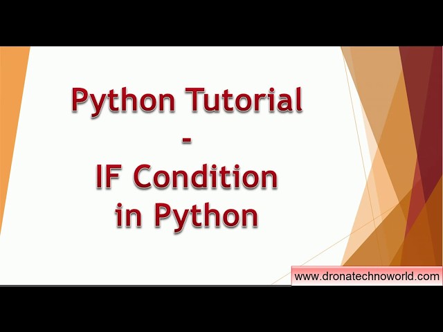 12. Python Tutorial - How to use  IF Condition in Python