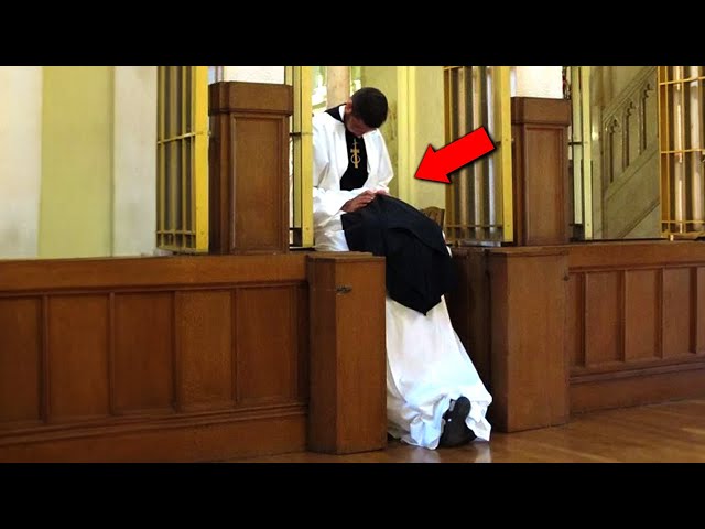 Priest Didn't Know A Camera Was Watching Him, Then He Did Something Extremely Shocking To The Nun!