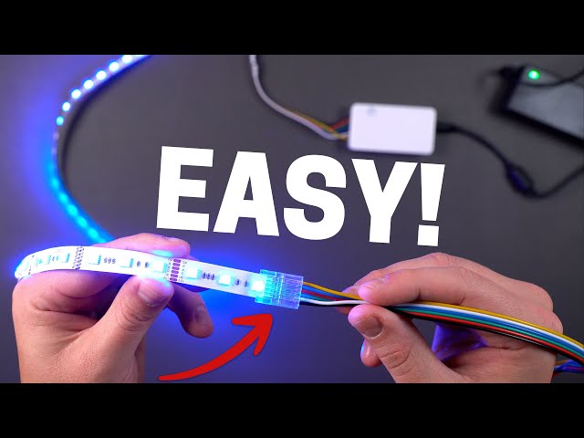 Ridiculously Easy DIY Light Strips! (no soldering)