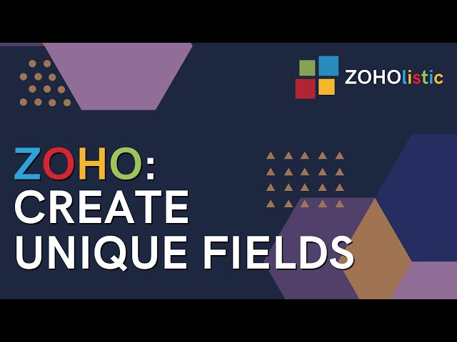 Create Unique Fields in Zoho CRM  | AVOID DUPLICATE RECORDS