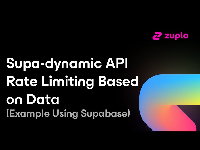 Supa-dynamic API rate limiting based on data (example using Supabase)