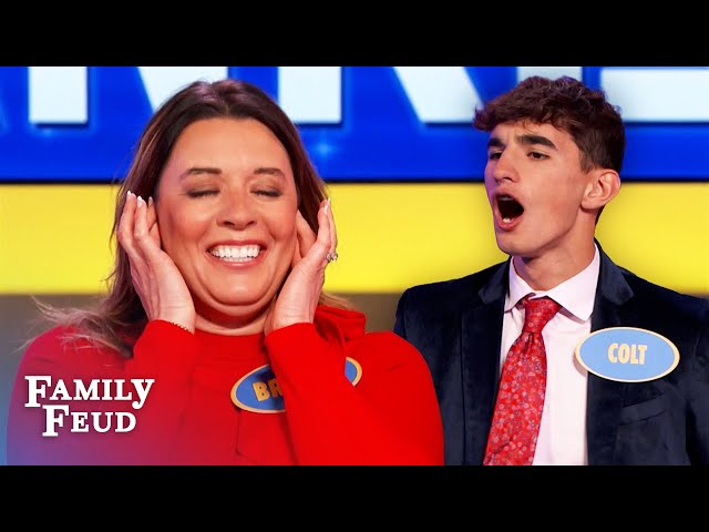 High schooler embarrasses mom on the Feud!!
