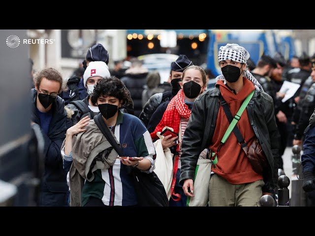 Police remove pro-Palestinian students at Paris' Sciences Po | REUTERS