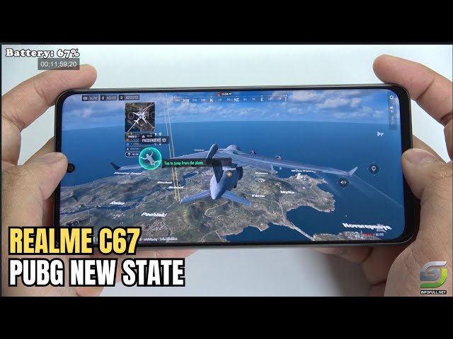 Realme C67 test game PUBG New State 90 FPS
