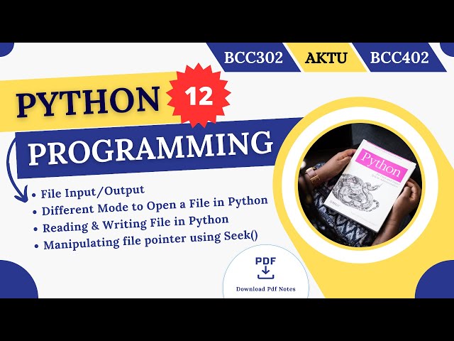 File I/O | Different Mode to Open a File in Python | Reading & Writing File in Python | Seek()