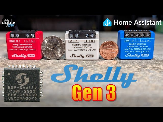 Shelly Gen3 Mini Smart Relays & Power Monitoring - ESP32-C3
