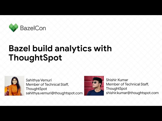 Bazel build analytics with ThoughtSpot