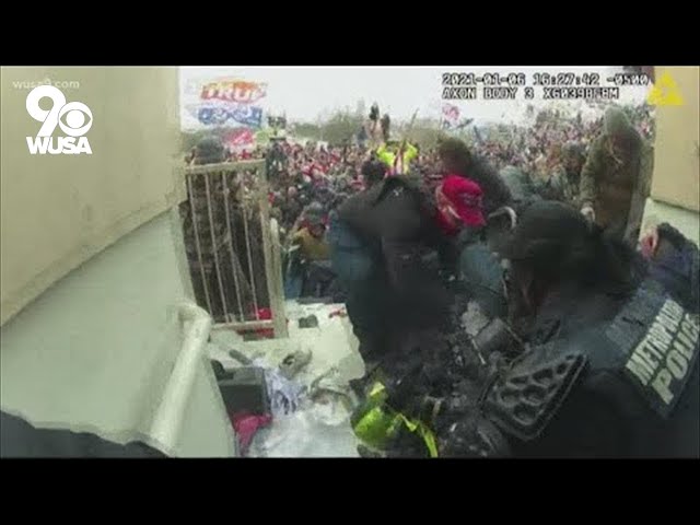 New footage from DOJ shows moment Capitol rioters attack MPD officer