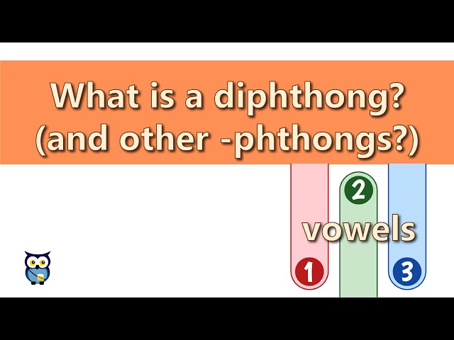 What is a diphthong? (and other -phthongs?)