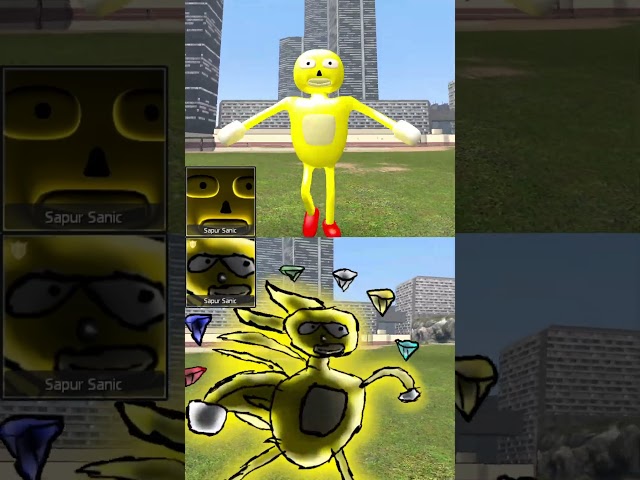 Gmod: 3D Vs 2D Memes Nextbots // Memes in 3D [Comparison] // Sinic, Puckman #shorts #short