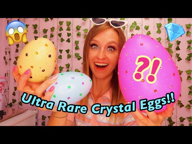HATCHING 3 ULTRA RARE *CRYSTAL* MYSTERY SURPRISE EGGS!!😱🥚TikTok Mystery Eggs | Rhia Official♡ *ASMR*
