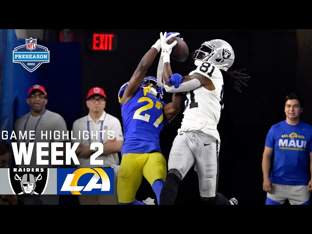 Las Vegas Raiders vs. Los Angeles Rams | 2023 Preseason Week 2 Game Highlights