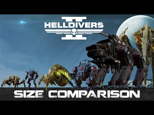 Helldivers 2 ANIMATED Size Comparison - Terminids/Automatons