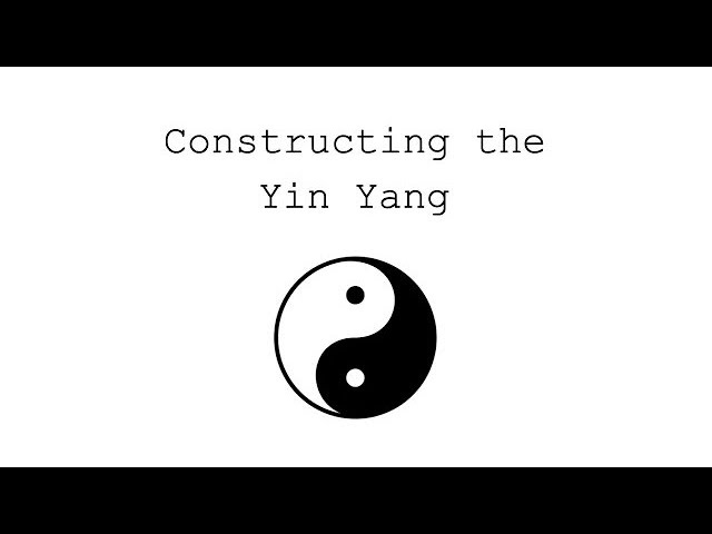 Constructing the Yin Yang Taoist symbol of opposites - sacred geometry
