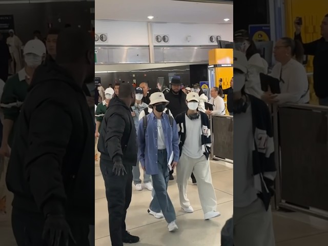 Stray Kids mask up arriving in NYC greeted by fans! #straykids