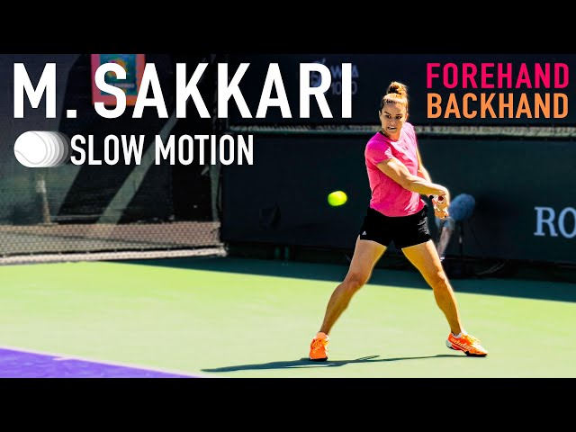Maria Sakkari - Forehand & Backhand [4K Slow Motion]