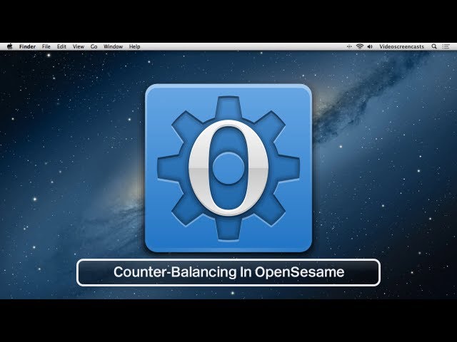 Video tutorial: Counterbalancing in OpenSesame