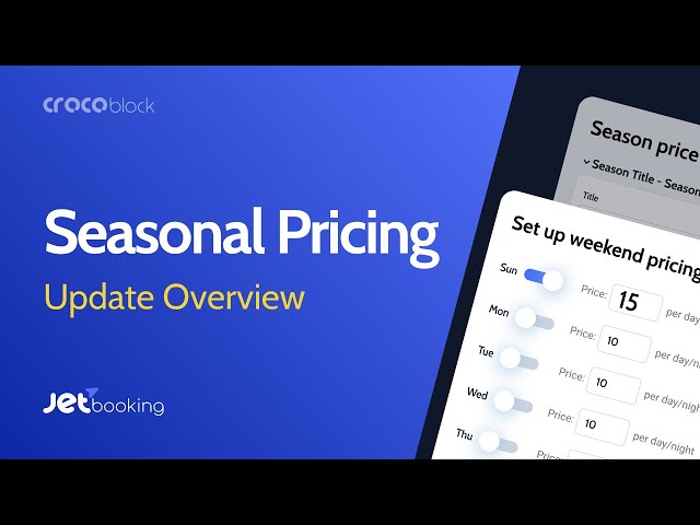 JetBooking 2.4: Weekend & Seasonal Pricing Update Overview