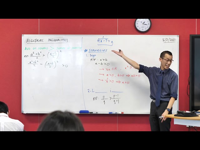 Proving Algebraic Inequalities (2 of 3: Using the sign)