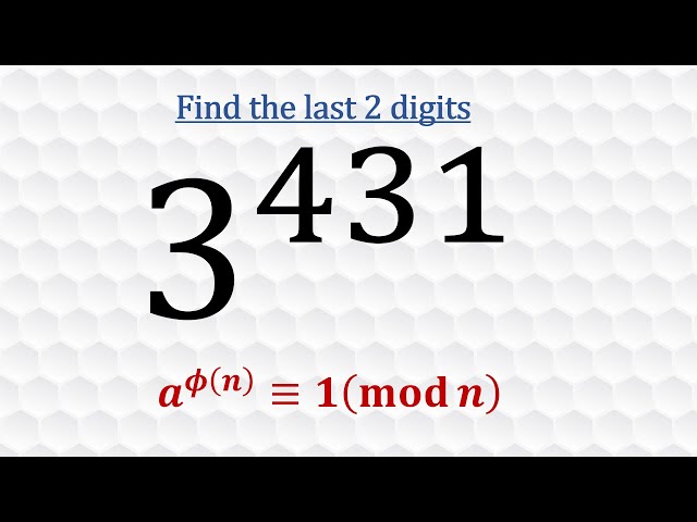Last 2 digits using Euler's Totient Function