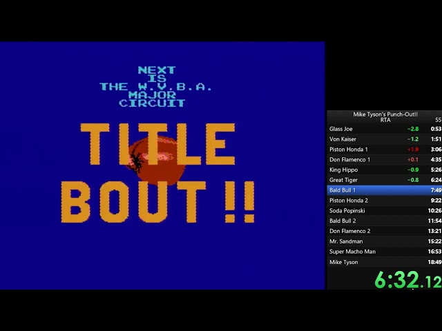 Mike Tyson's Punch-Out!! RTA in 18:32 (World Record)