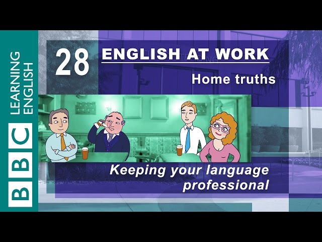 Keeping things professional – 28 – English at Work gives you the phrases