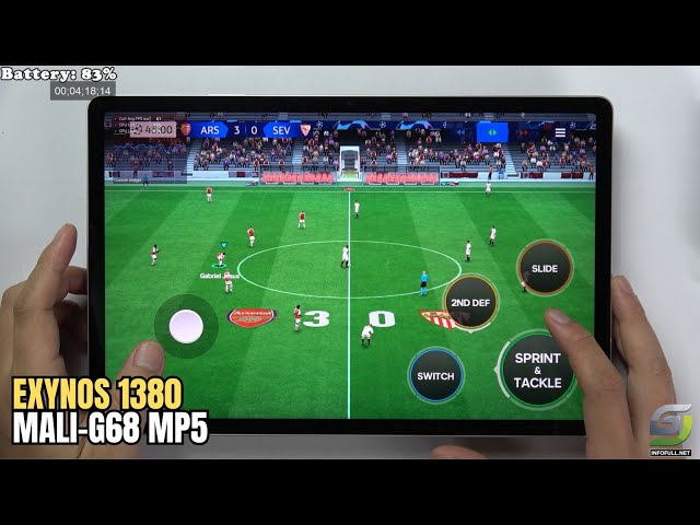 Samsung Tab S9 FE+ test game EA SPORTS FC MOBILE 24
