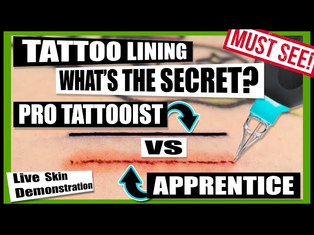 Tattoo Line Work For Beginners! Apprentice vs Pro Tattooist!