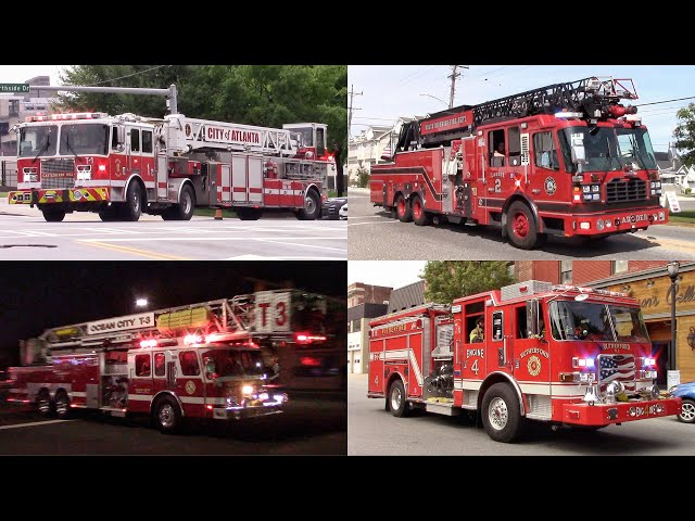 Fire Trucks Responding In Number Order Compilation Part 63