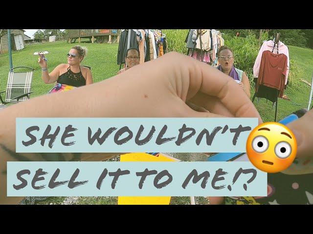 SHE WOULDN'T SELL IT TO ME! | Yard Sale WITH ME to Sell on Poshmark & Ebay | Garage Sale for Profit!