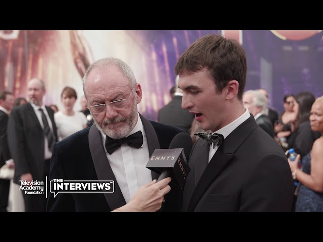 Liam Cunningham & Isaac Hempstead Wright ("Game of Thrones") 2019 Primetime Emmys Red Carpet