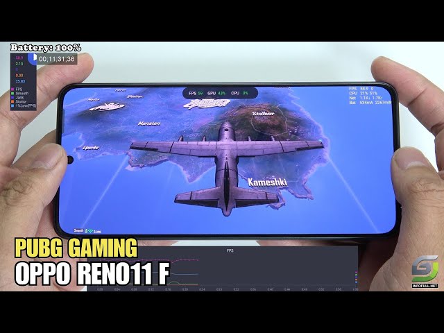 Oppo Reno11 F test game PUBG Mobile | Dimensity 7050