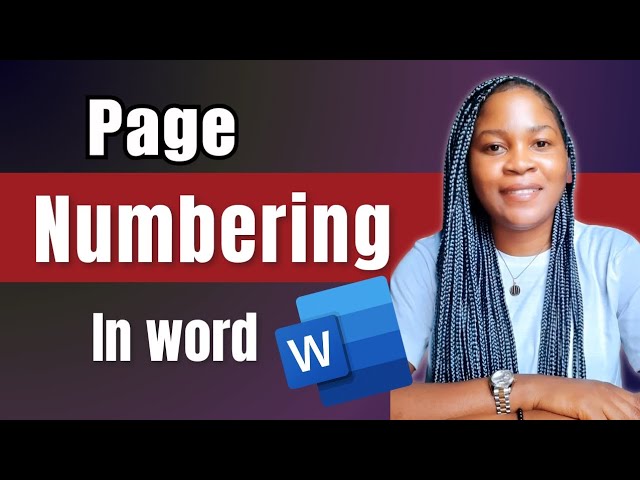 How to Number pages in a MS Word document | MS Word