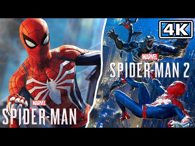Marvel’s Spider-Man + Marvel’s Spider-Man 2 - Full Game Walkthrough [4K]