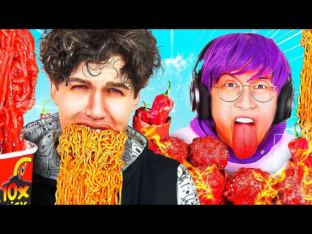 LankyBox SPICY FOOD CHALLENGE (Ghost Pepper Chips, Carolina Reaper Cheese Balls & MORE!)